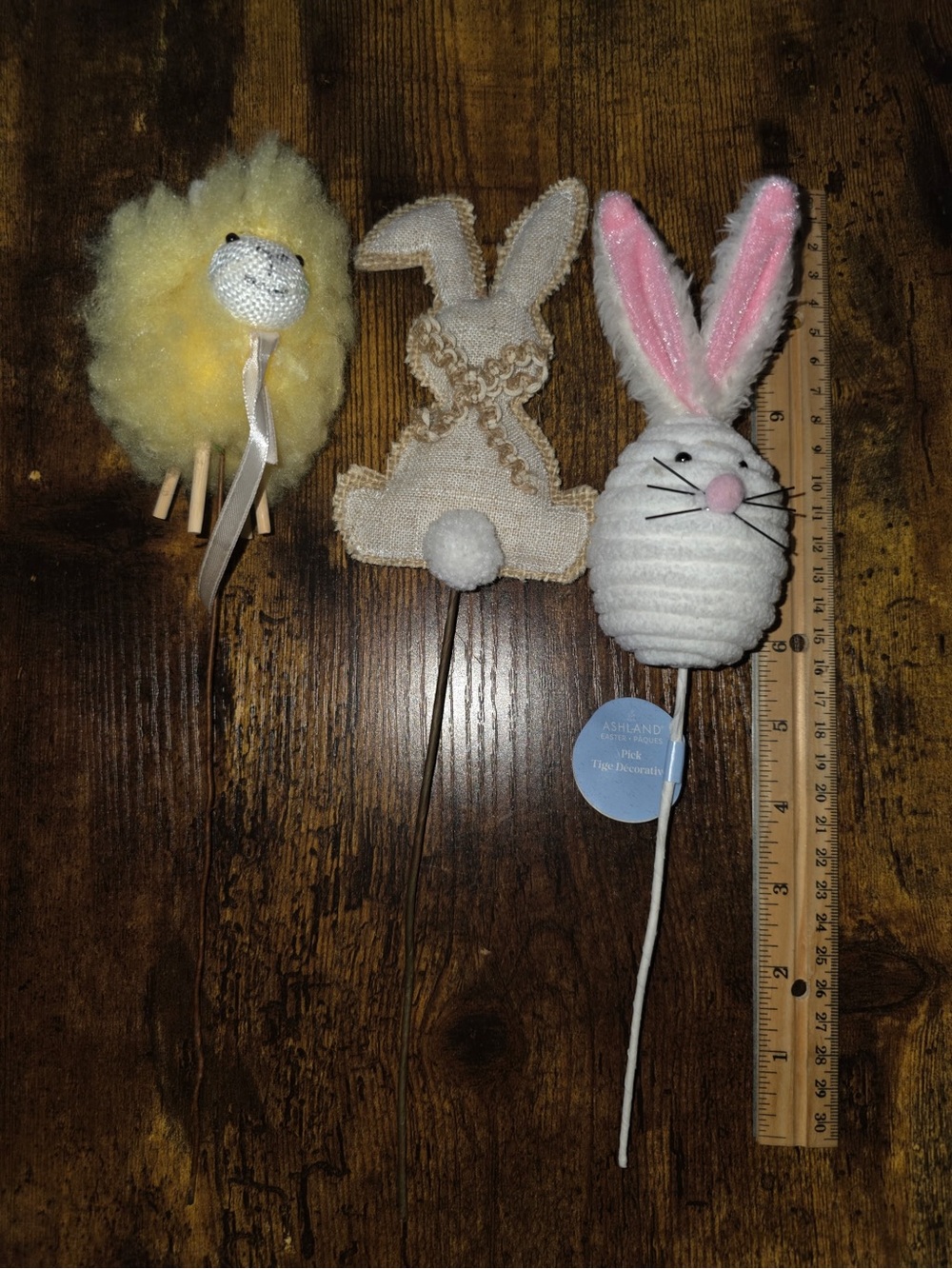 Ashland Easter Bunny & Chick Decorative Picks – Set of 3